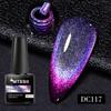 Mtssii 7ml Laser 9D Cat Eye Magnetic Gel Nail Polish Semi Permanent Nail Art Soak Off UV Gel Different Color At Different Angles