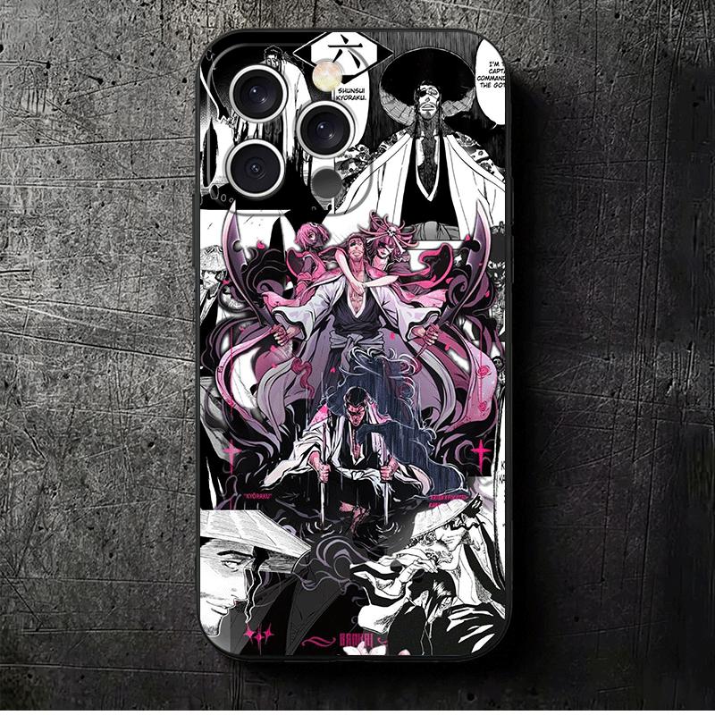 

Bleach Anime Ichigo Kenpachi Soft Phone Case for iPhone 16 16E 17 Air 15 Pro Max 14 Plus 13 Mini 11 12 7 Black Cover Back Shell iPhone 12