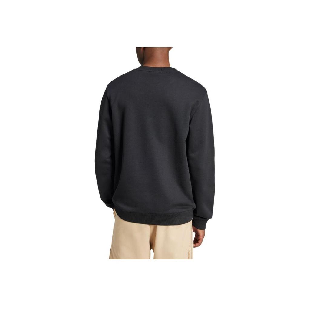 Adidas Originals Trefoil Crew Outline Series Fashion Comfortable Versatile Round Neck Sweatshirt Men Sweatshirt Black JJ1513