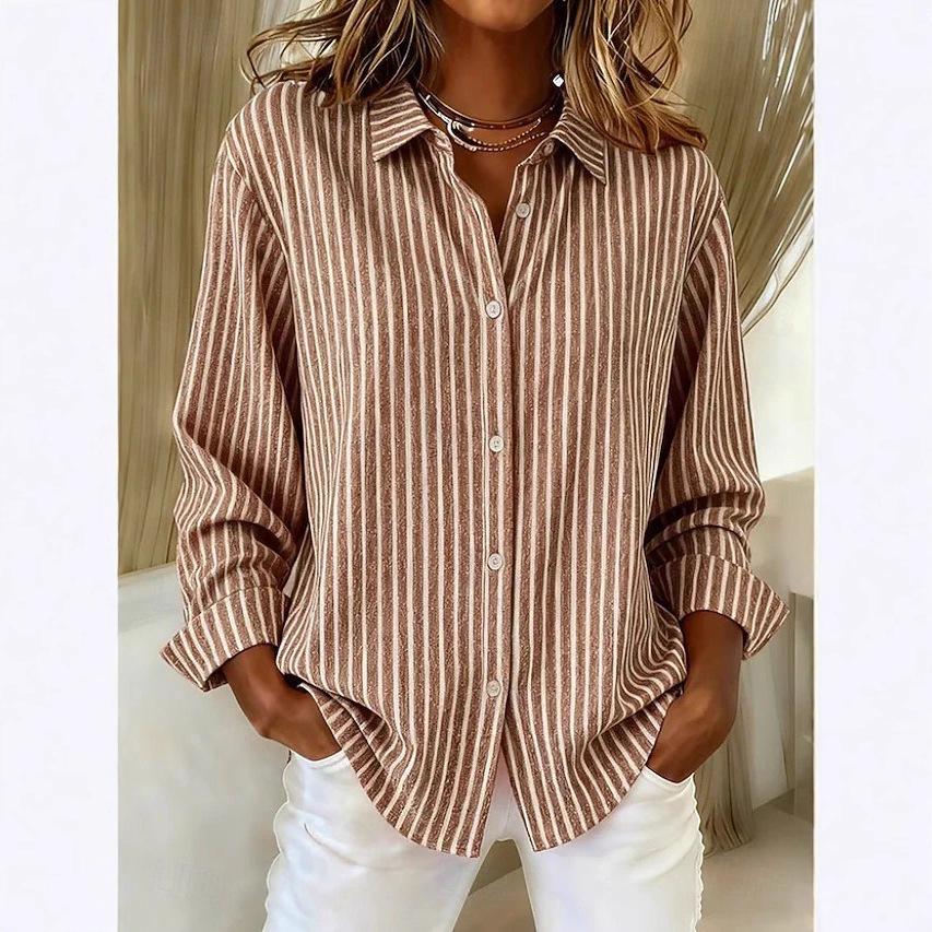 2025 TEMU 3D Print Women's Autumn Shirt - Trendy European & American Style