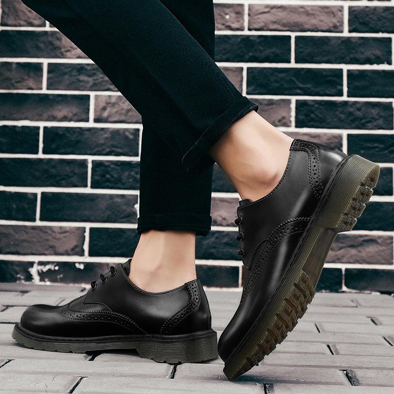 Markowe Oddychające Męskie Oksfordy Najwyższej Jakości Buty Wizytowe Męskie Płaskie Modne Skórzane Casualowe Buty Męskie