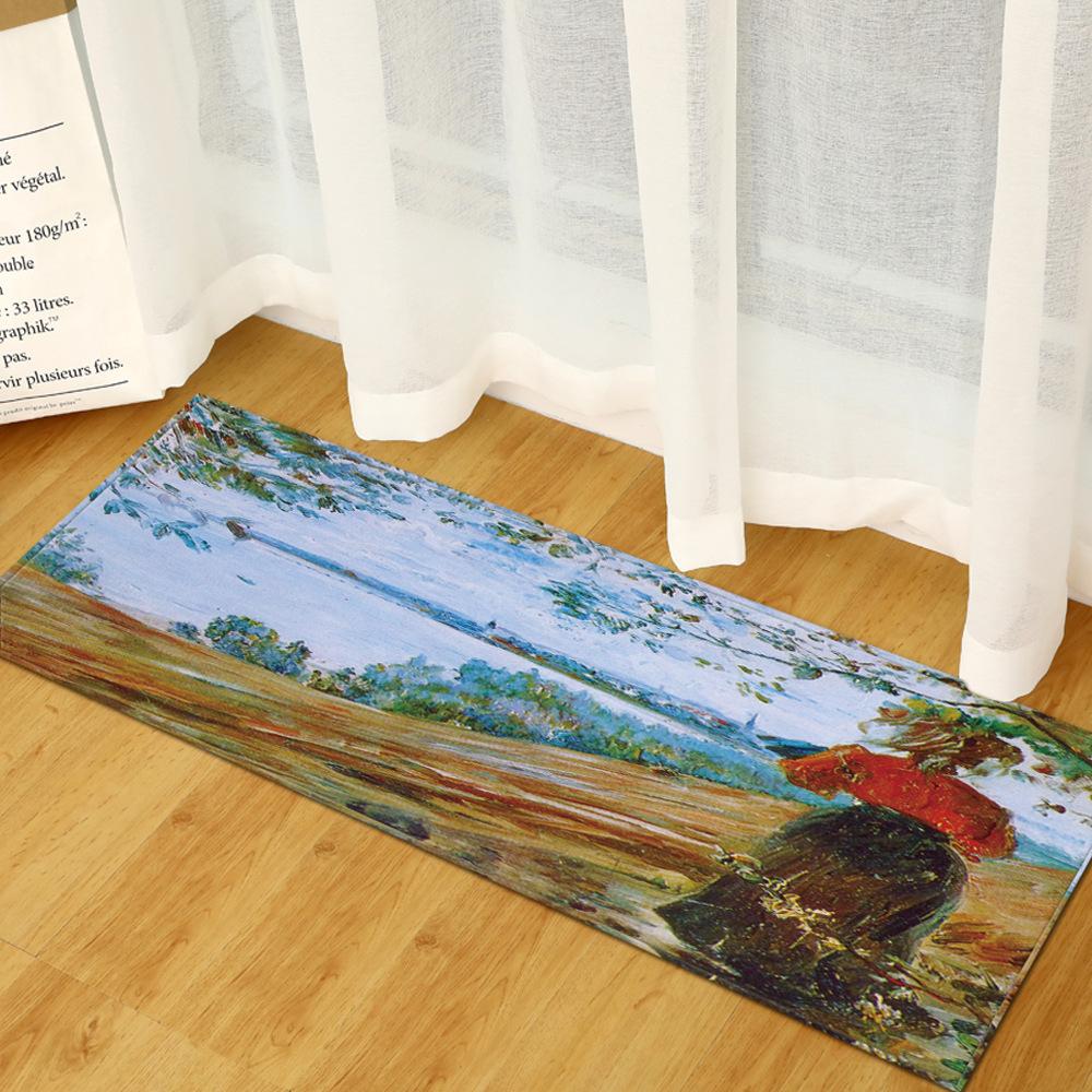 Landscape Toilet Absorbent Door Mat Bathroom Non-Slip Mat Bedroom Living Room Floor Mat Carpet