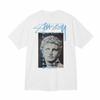 Stussy Style Mens Loose Fit Cotton Crew Neck Short Sleeve T-Shirt With Cartoon Print Casual Tee