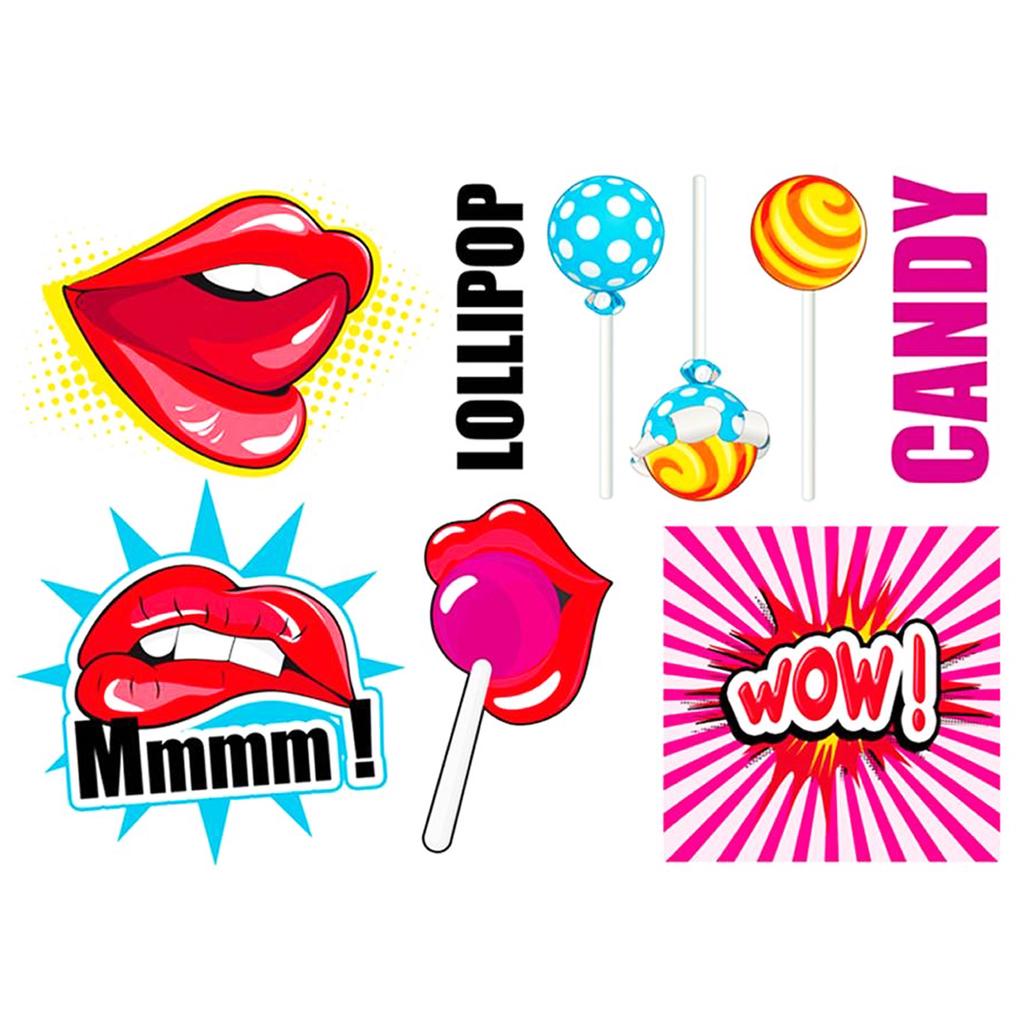 Les Trésors De Lily [L4994] - Aufkleberbogen „Lollipops“ (50x70 cm)