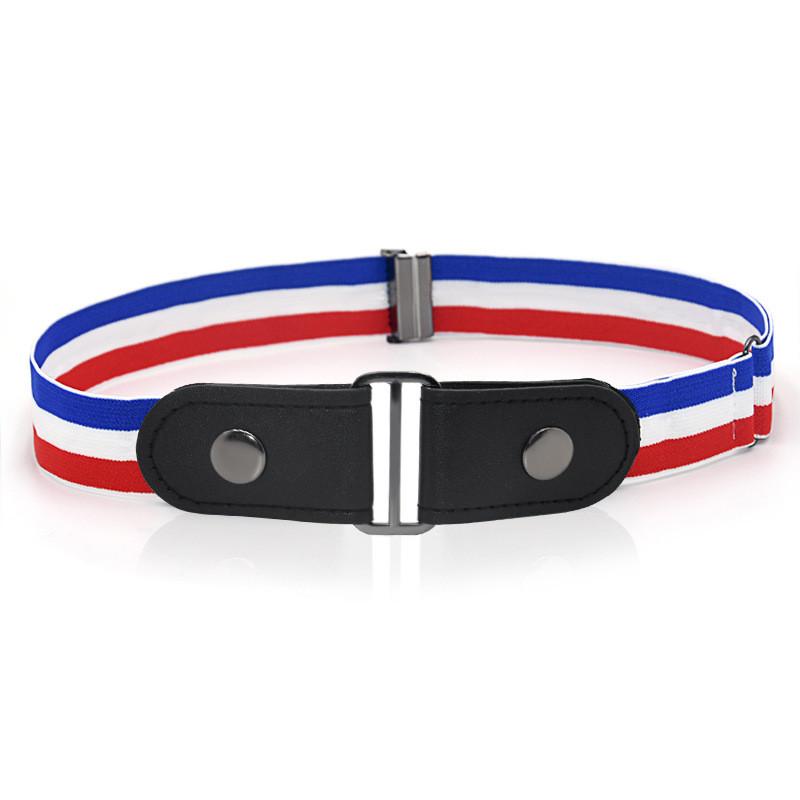 Leather Elastic Belt For Men And Women With Metal Buckle And Adjustable Fit