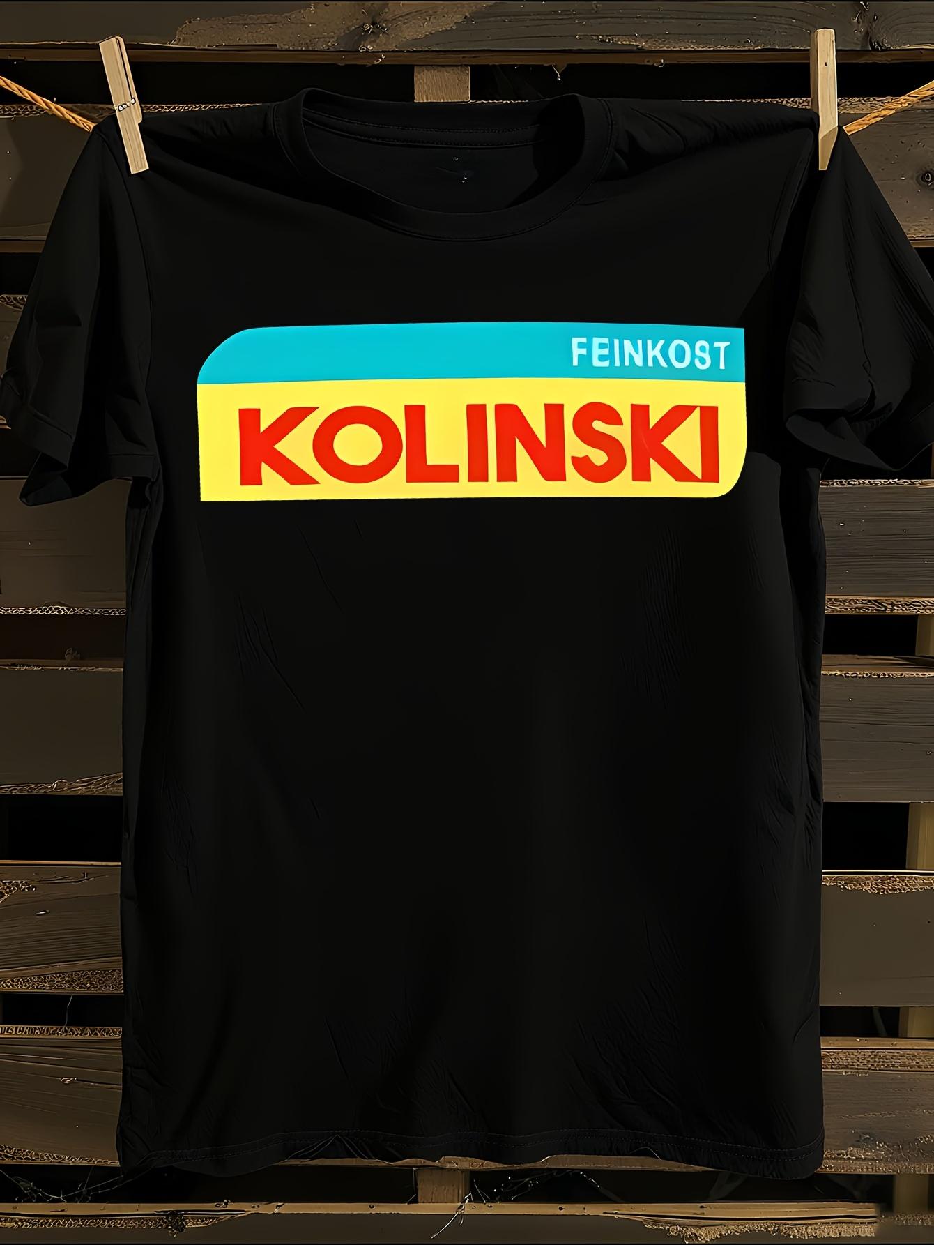 

Funny Feinkost Kolinski Graphic T-Shirt Mens Tshirt Womens Tshirts with Letters Print Short Sleeves T-Shirt Casual Street Tee Shirt Top S
