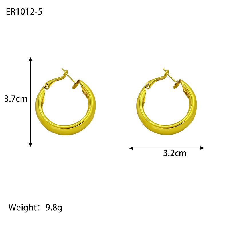 Cercei Minimaliști Geometrice din Metal - Design Elegant Rotund cu Manșete Unice pentru Urechi.