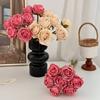 7 Bündel künstliche Rosen, Retro-Rosen mit Stielen für Tischvase, Braut-, Hochzeits- und Heimdekoration