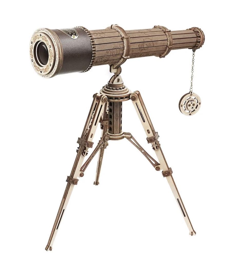 Robotime Monocular Telescope 3D Wooden Puzzle Kit (314 pieces)