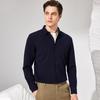 Thick and Soft Skin Friendly Long Sleeved Shirt with Wool and Waffle Jacquard, Men's Business High-end Shirt