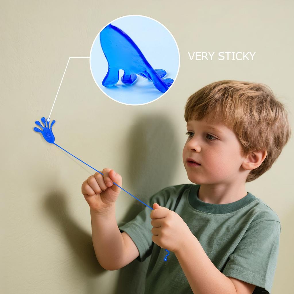 Soft Rubber Elastic Telescopic Hand Climbing Wall Creative Tricky Toy(Color Assorted Shipment)