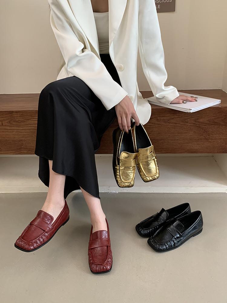 Fashion Flats Classic Ladies Slip-on Handmade Penny Loafers Autumn 2025 New Designer Mules Shoes Female Retro Moccasins Zapatos De Mujer