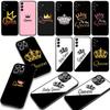 Queen King Princess Crown Phone Cover Case for Apple iPhone 16 15 14 Plus 13 12 Mini 17 Pro Max + 16E Air 16+ ProMax Casing