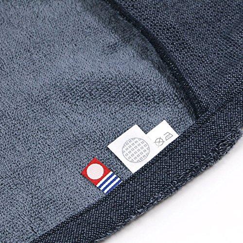Imabari Towel Pillowcase, Gauze in Summer, Pile in Winter, Perfect for All Seasons, 45x90cm, Iori Line Pillowcase (Navy)