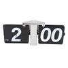 Flip Clock PVC Edelstahl Batteriebetrieben Retro Mechanisch Digital Automatisch Klappbare Schreibtischuhr für Wohnzimmer Schlafzimmer Büro Schwarz