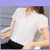 Elegant Women Casual Short Sleeves Chiffon Shirt For Summer Office And Formal Wear