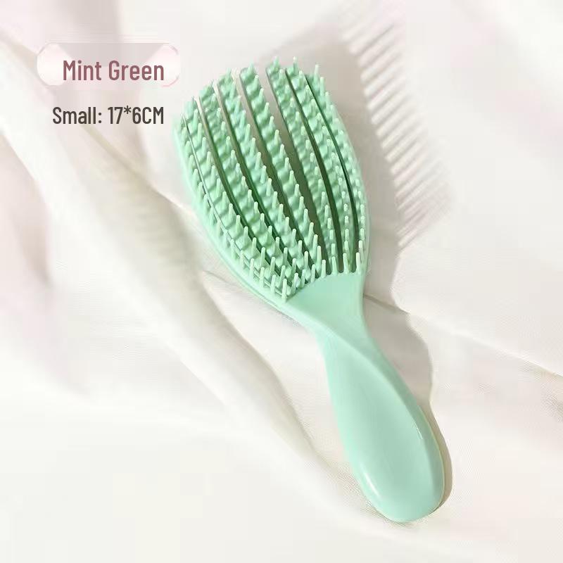 Seashell High Crown Fluffy Hair Styling Comb - Elastic Scalp Massaging, Curved Hollow Design, Air Cushion.