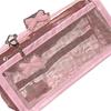 Sweet Bow Zipper Transparent Pencil Case Box Student Stationery Storage Bag Large Capacity Makeup Bag Cartoon Zipper Pen Bag