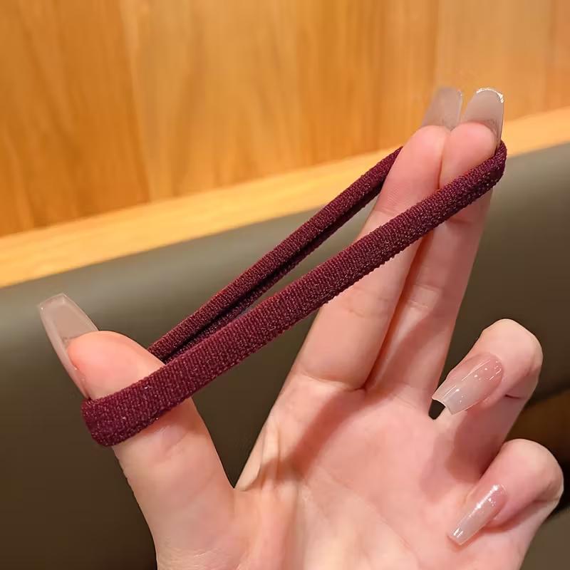 Vintage Bohemian Seamless Hair Ties High Elastic Ponytail Holders Soft Stretch Hair Bands for Women Girls