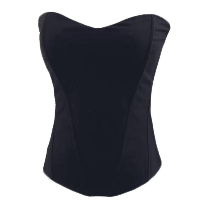Body sculpting fish bone chest wrapping women's vest sexy high waist slim fit European and American fashion with chest pad non-slip strip tube top bra