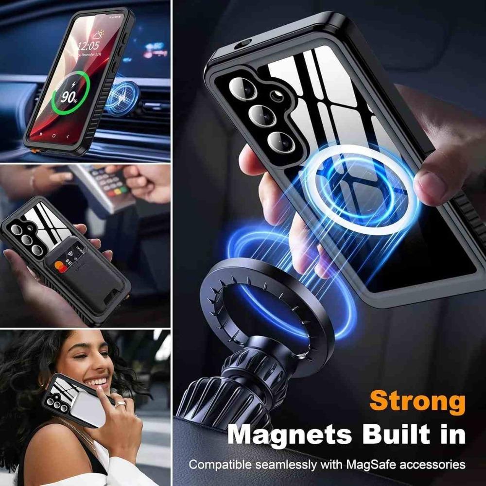 Custodia Impermeabile IP68 a Protezione Totale a 360° per Samsung S26 Ultra S25 FE Copertura Magnetica Antiurto per Nuoto all'Aperto Snorkeling
