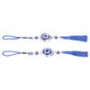 5Pcs Evil Eye Pendant Coloured Glaze Blue Tassel Exquisite Design Good Luck Evil Eye Decor for Room 
