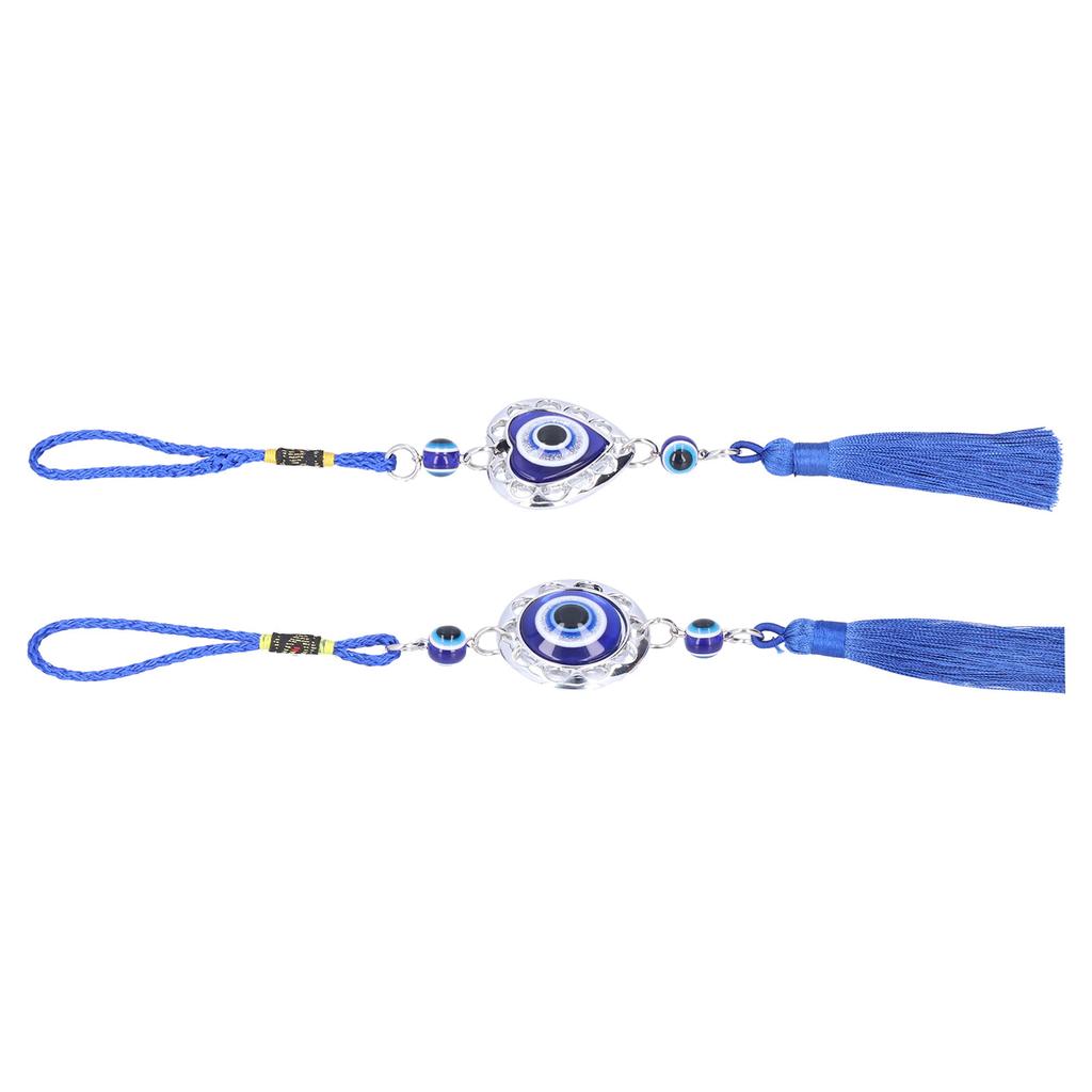 5Pcs Evil Eye Pendant Coloured Glaze Blue Tassel Exquisite Design Good Luck Evil Eye Decor for Room 
