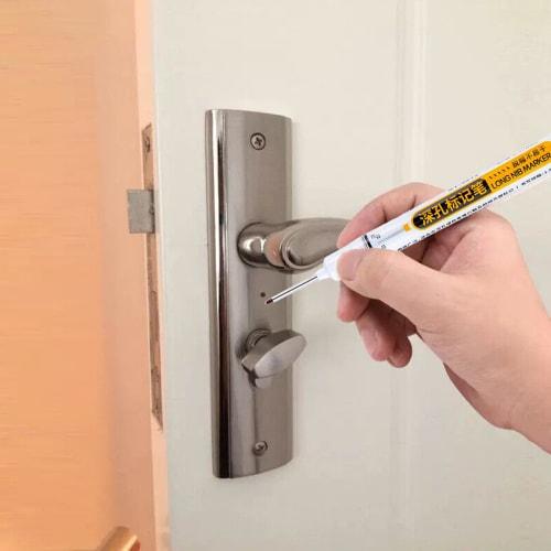 Deep Tip Marker, Deep Hole Marker | Waterproof Construction Pen | Construction - Marking Tool, Professional - Carpenter's Ink - 72-Hour Long Tip - Woo