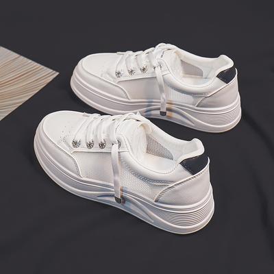 Summer New All-Matching Comfortable Women's Shoes Platform Sneakers Casual Sneaker Breathable Mesh White Shoes