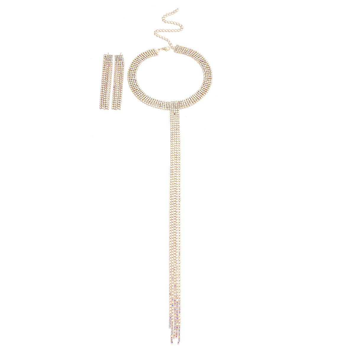 

Универсальная длинная кисточка, подвеска с бриллиантом, цепочка для ключиц, чокер для женщин