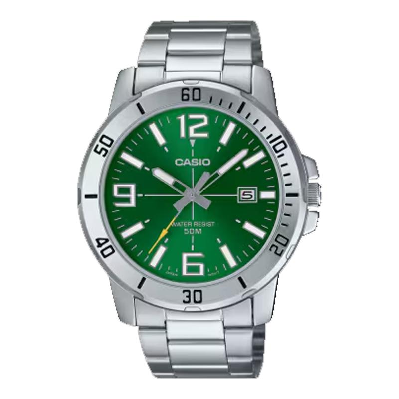 CASIO Unisex Standard Series Green Watch MTP-VD01D-3BV MTP-VD01D-3BV Green Dial