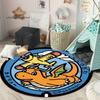 Tappeto rotondo carino dei cartoni animati Pokémon, tappeto per camera da letto e soggiorno, tappetino per sedia girevole per stanza dei bambini e sala giochi, tappetino per divano per il tempo libero Q0