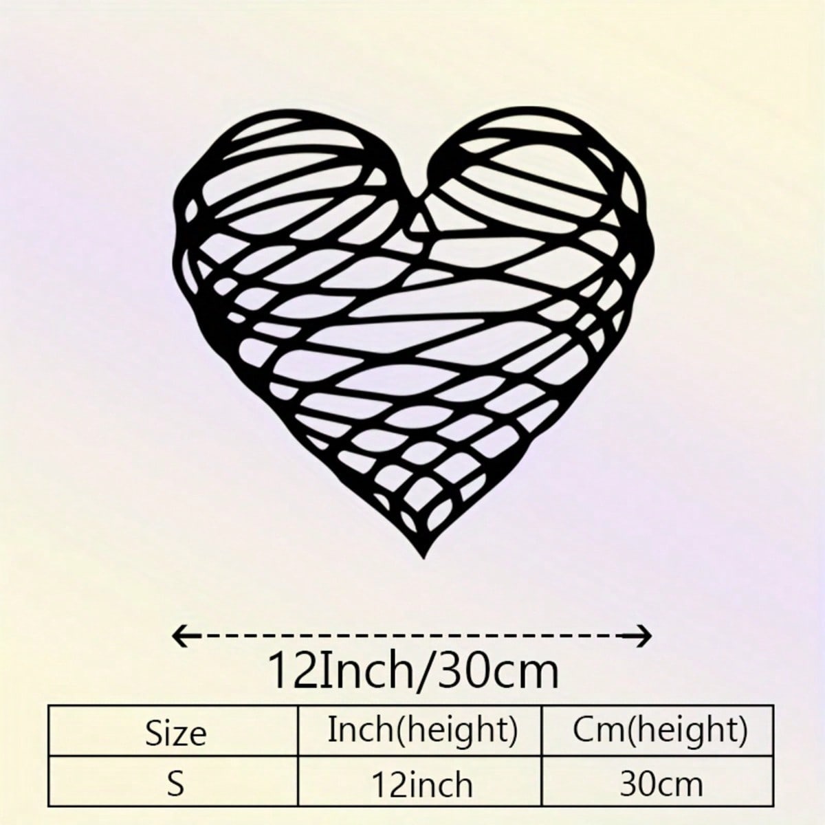 Vintage Black Metal Heart Wall Art Minimalist Bedroom Decor