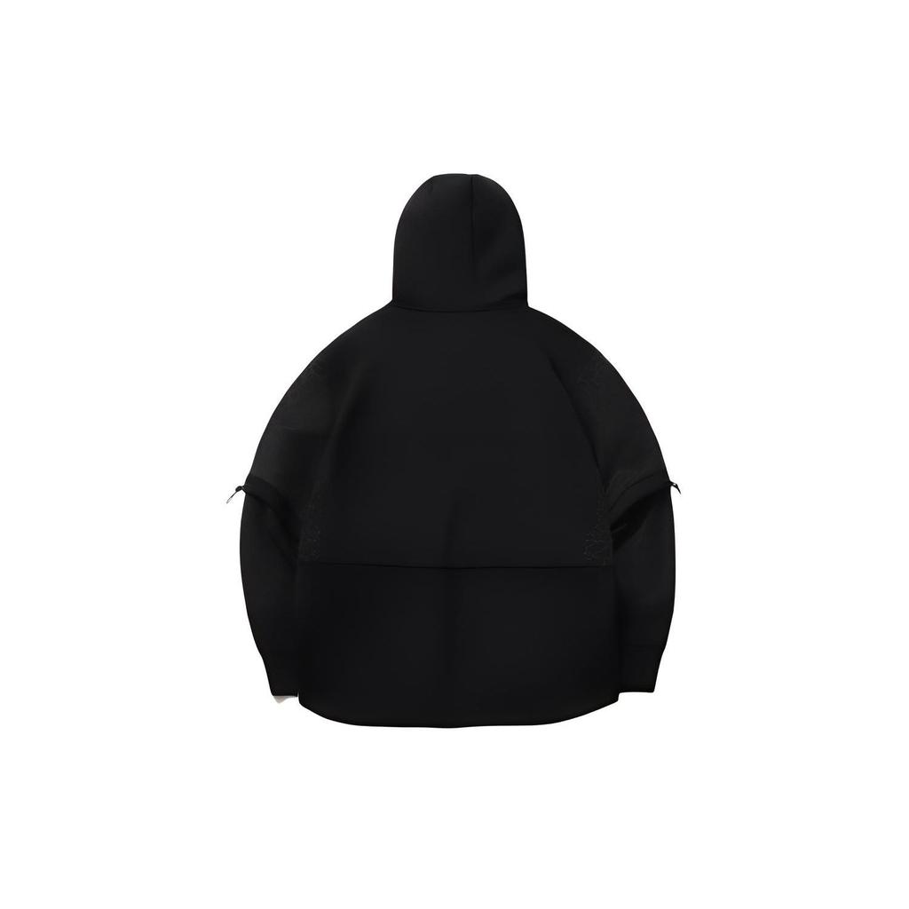 Li Ning Wade Series Infinite Declaration Theme Letter Print Loose Hoodie Men Hoodies Black AWDR513-1