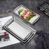 1PC Rectangular Dining Table Decoration Storage Tray New Stainless Steel Material Tray Outdoor Multiple Sizes Available
