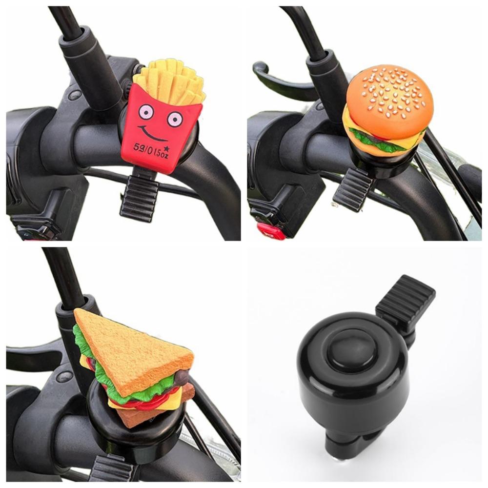 French Fries Bicycle Horn Hamburg Bike Scooter Bell Cartoon Bicycle Bell  Highway Vehicles