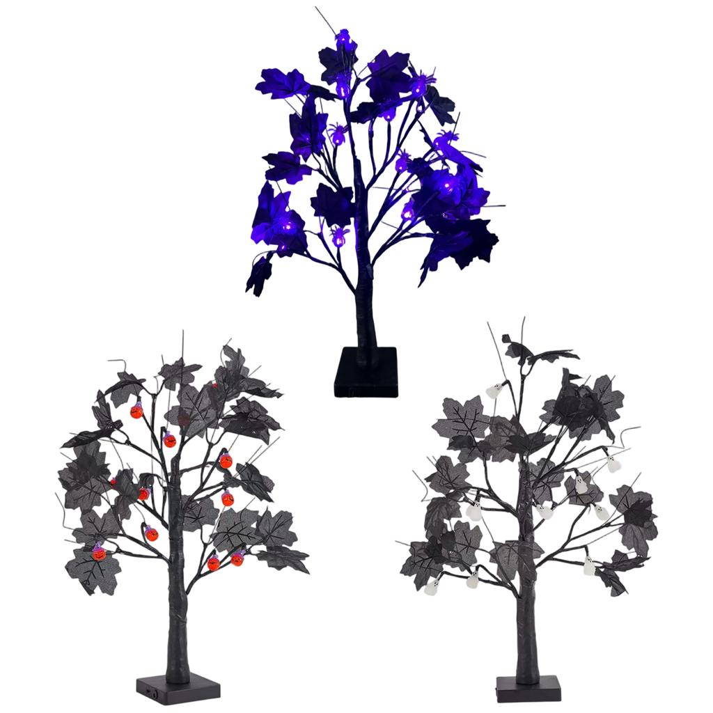 LED Simulation Tree Lights Halloween Creative Room Festival Decoration Tree Lights,Without Battery