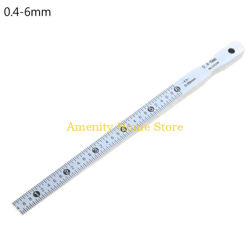 

F26C 1-15mm 0.5-10mm 0.4-6mm Wedge Feeler Gauge Crack Flatness Layout Insert Wedge Gauge Welding Taper Measure Tool Caliper 0.5-10mm