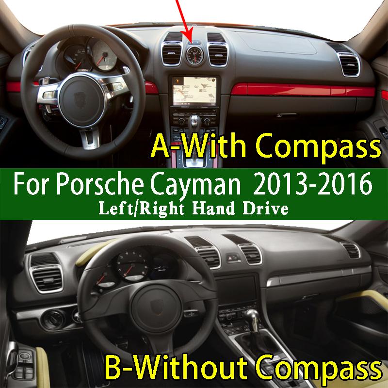 For Porsche Cayman 981 GT4 2013-2016 Dashmat Dashboard Cover trument Panel Sunscreen ulation Pad Anti-Dirt Proof Ornaments