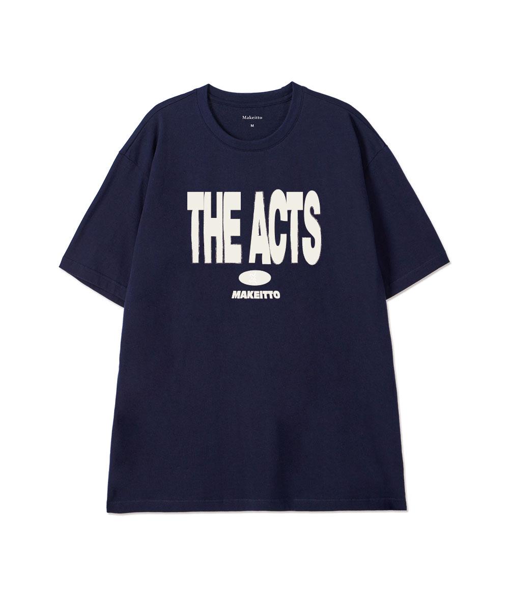 Make It Two [The Acts]Crew Neck Tee_Navy M