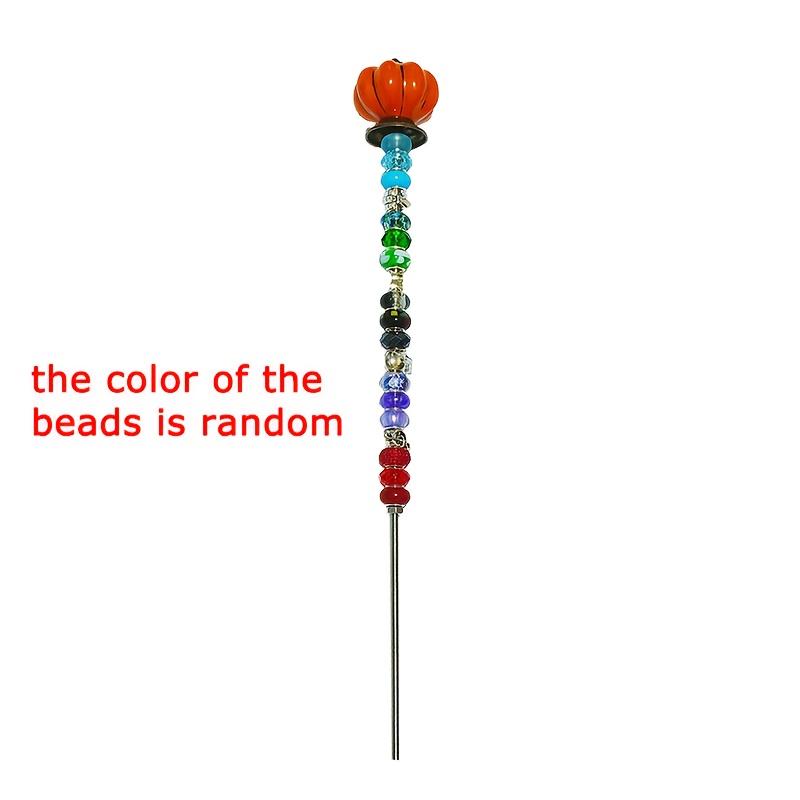 

WTEMPO DIY Garden Metal Stake Sets Garden Potted Plant Bead Pumpkin Decorations for Outdoor Festival Gift-making and Creative Handicraft Projects 1set оранжевый