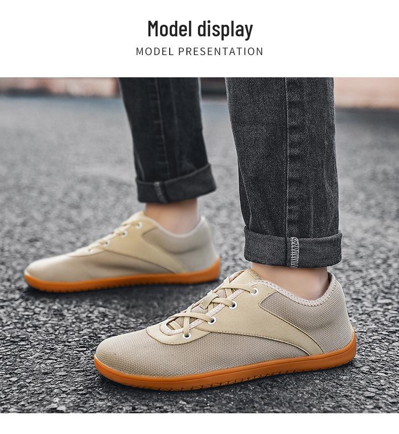 New Wide-Toe Barefoot Fly-Knit Hiking Shoes, Plus Size