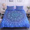 Colorful Mandala Duvet Cover Set Bohemian Style Pastel Toned Abstract Flower Design Print Bedding Set Quilt Cover Pillow Covers