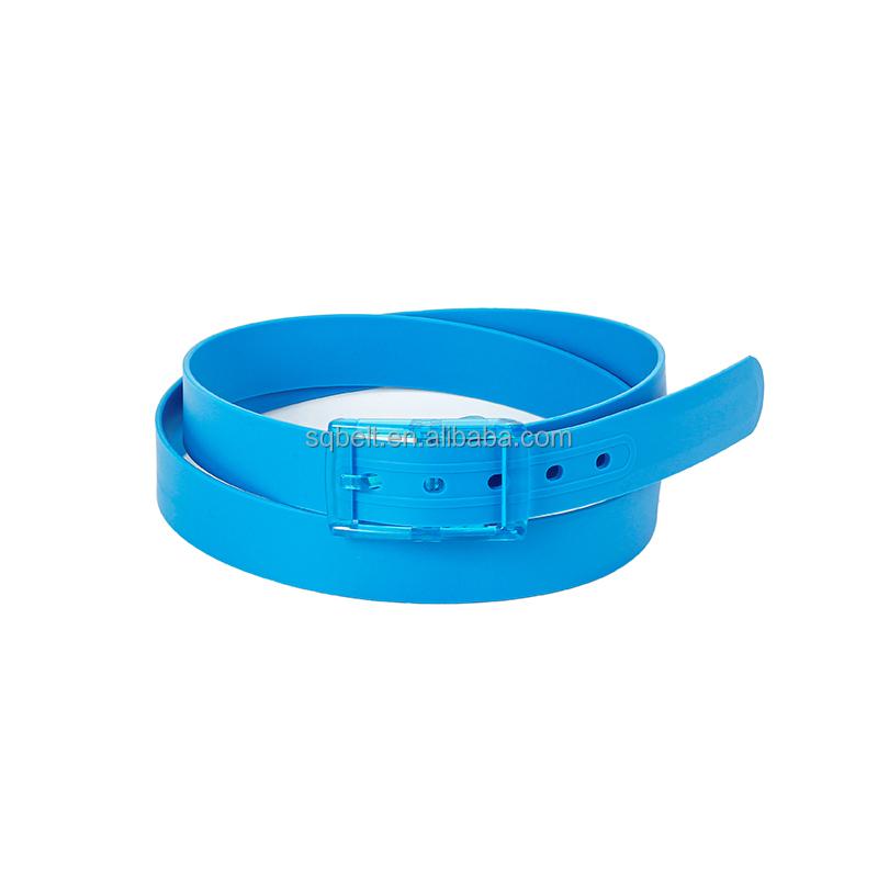 Candy Color Silicone Belt Packaged Plastic Waistband Eco-friendly Rubber Straps for Retail Shops