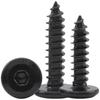 Carbon Steel Black Chamfered Hex Socket Self-Tapping Screws M3/M4/M5