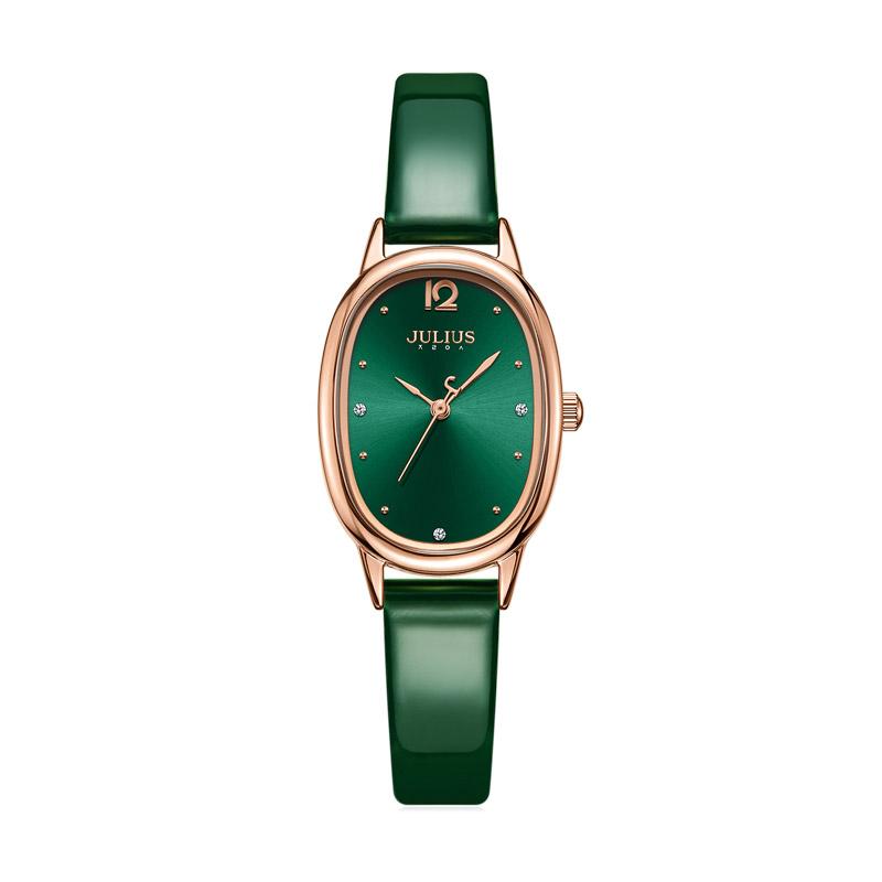 New Lady Women's Watch Japan Quartz Elegant Small Fashion Simple Hours Real Leather Bracelet Clock Girl Birthday Gift Julius Box