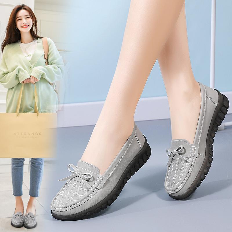 Dámské mokasíny Kožené boty Řidičské Pohodlné Baleríny Ležérní Chůze Měkké Minimalistické Letní Prodyšné Boty pro Ženu