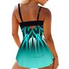 Womens Printed Swimwear Swimsuit Bathing Suit Two Pieces Beachwear Bikini Plus Size S-4XL