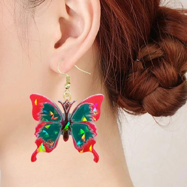 Holographic Butterfly Resin Molds Silicone,Butterfly Ornament Resin Mold,Resin Butterfly Pendant Molds for Resin Casting