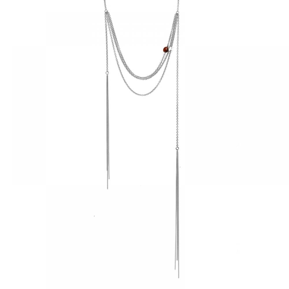 Courage 124aco015 La0001 9000 Stone Chain Necklace